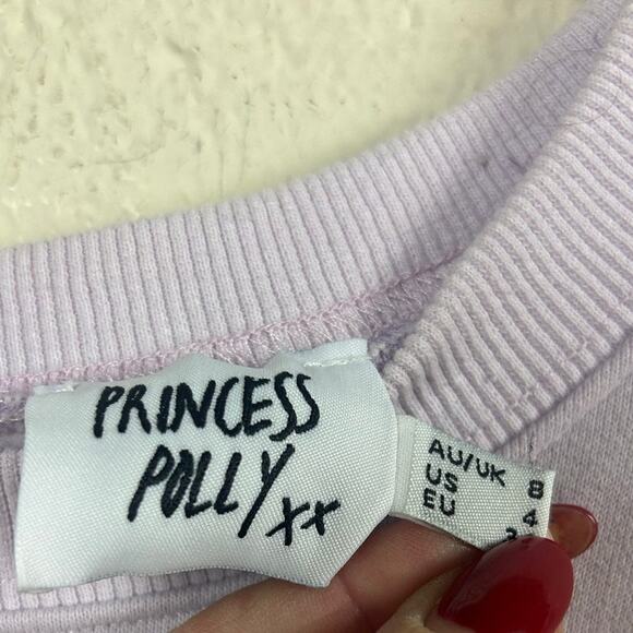 Princess Polly Yacht Club Purple Sweatshirt size 4 - Picture 6 of 8